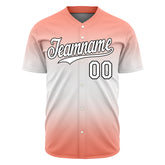 Custom Gradient Pink Valentine's Day Baseball Jersey Fans Special Edition Authentic Full Button Down Shirt